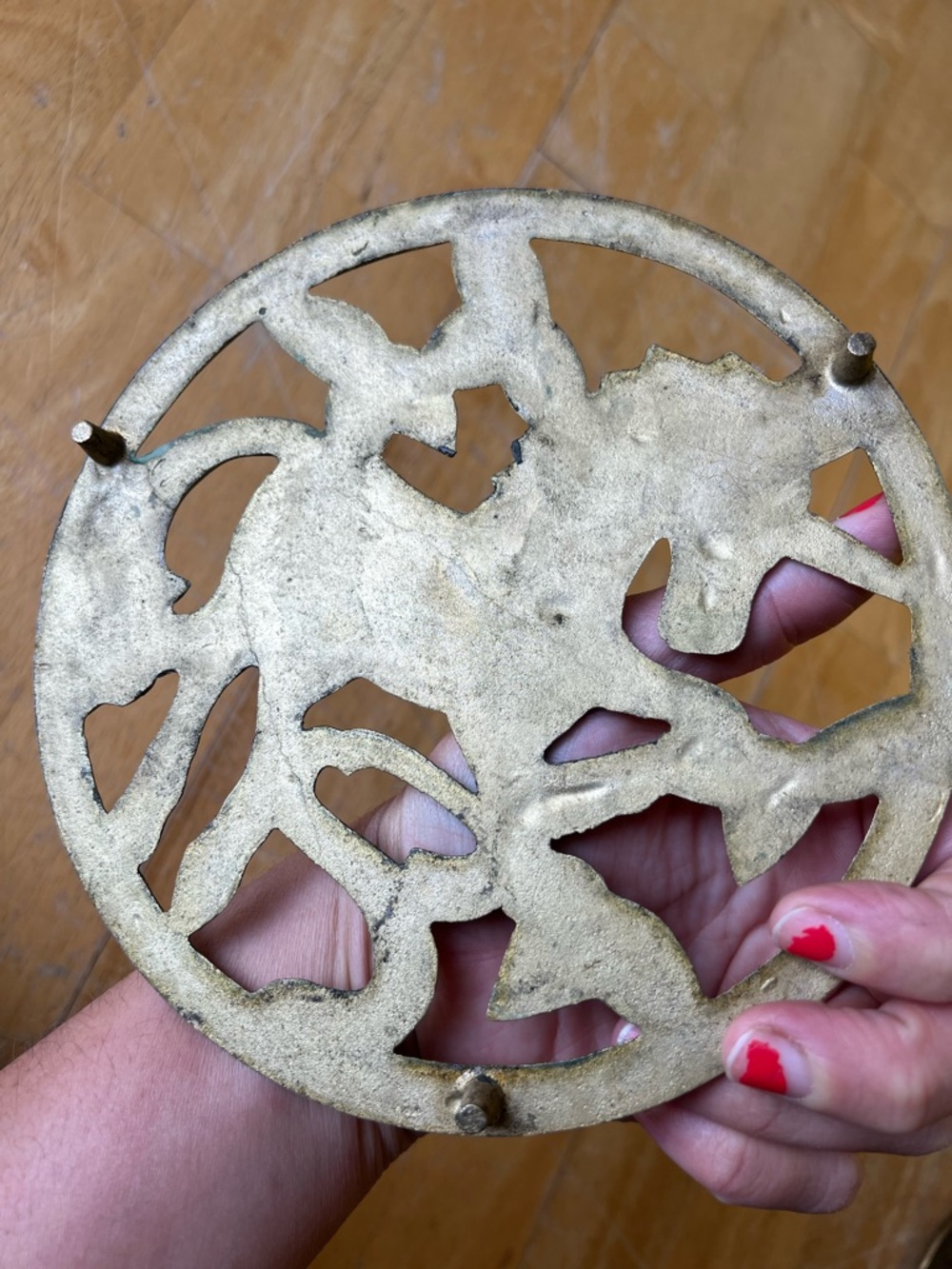 Brass Unicorn Trivet 1980-1990 kitchen wall art - Picture 9 of 13